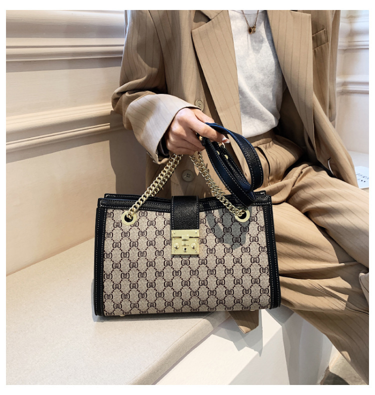 High-quality Bags For Women 2023 New Fashion Live Broadcast Large-capacity Tote Bag Printed Chain Portable Shoulder Bag For Women_voghion.com
