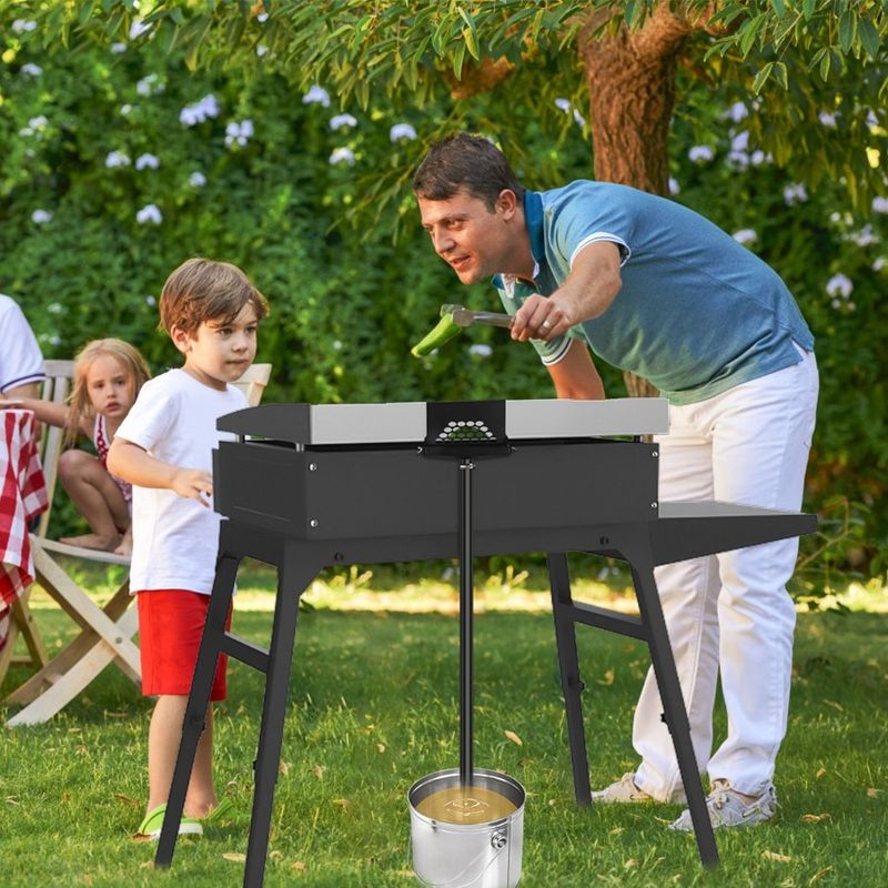 Piastra resistente per imbuto in acciaio con grasso inossidabile Blackstone Tubo di drenaggio C Raccoglitore di grasso Calore del grasso Posteriore Adatto 39,76 pollici_voghion.com