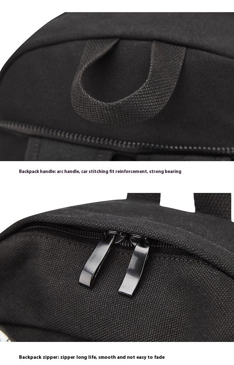 New Canvas Bag Halloween Funny Skull Backpack Hooded Personalized Printed Backpack_voghion.com