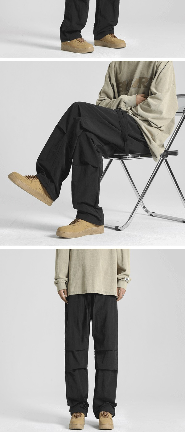 Herrenbekleidung, wasserdichte Hose, lockere Fallschirmjägerhose, gerade Fallschirm-Freizeithose für Herren_voghion.com