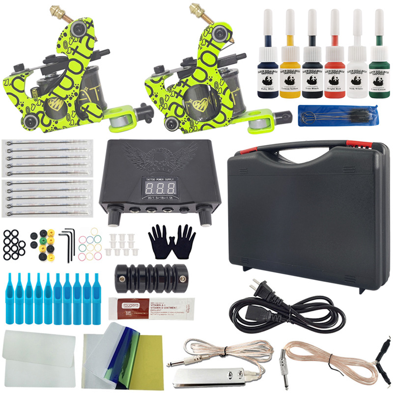 OL Black Box Dual G Coil Machine Set Forniture per miscelazione Attrezzatura per tatuaggio Ou Liang_voghion.com