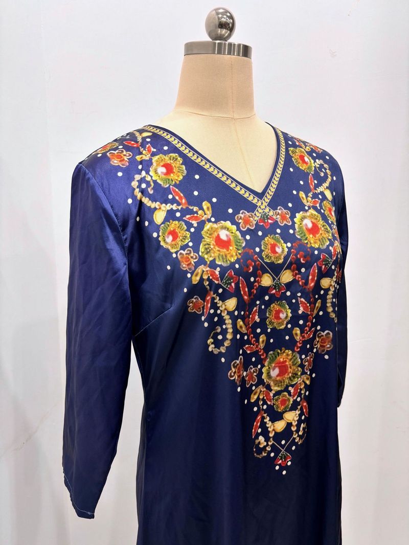 Women's Clothing Muslim Print Dress Jalabiya Style Two Piece Long Skirt_voghion.com