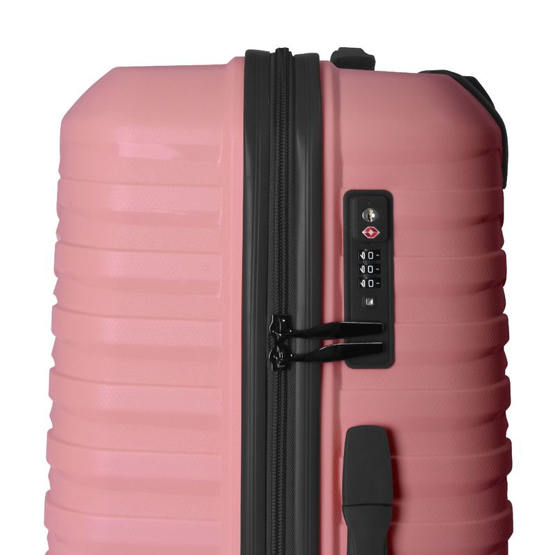 3-Piece Luggage Sets (20", 24", 28"), Suitcase With Wheels, Hardside Suitcase With Four Spinner Wheels And Scratch-Resistant Surface, Pink_voghion.com