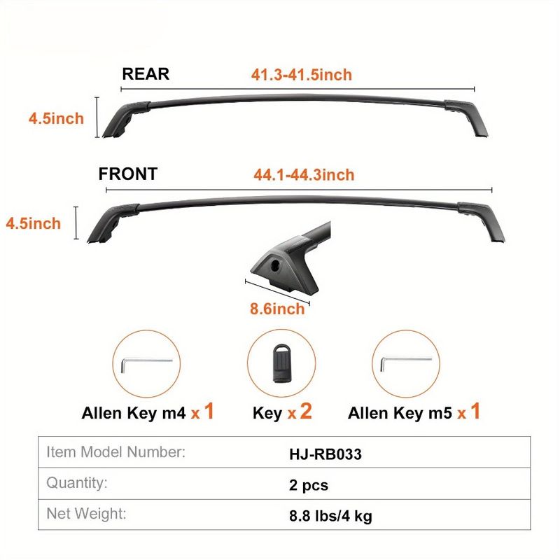 Adven Locking For Lb RAV4 Car Cross Cargo Top Bag Load Roof Capacity Aluminum Compatible Toyota Bars 20192023 Excludes Rack 260_voghion.com