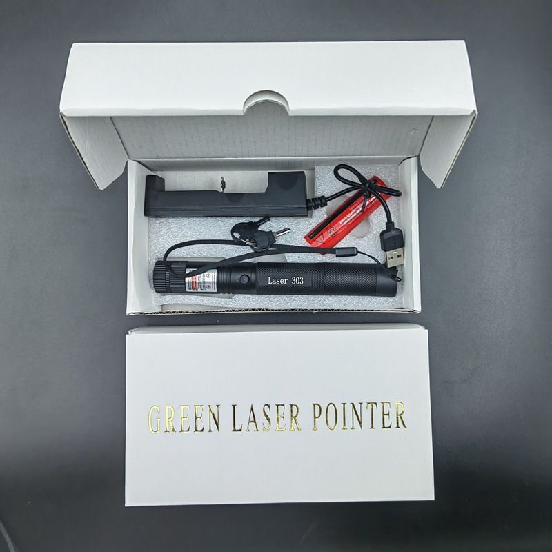 Sternenkopf 303 Grün Einstellbarer Fokus 532 Nm Lazer Beam Laserpointer-Stift-Set_voghion.com