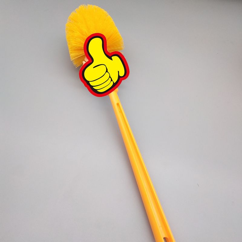 Funny Toilet Brush With Doll Design – Quirky & Practical Bathroom Cleaning Tool (Yellow/White, Detachable Brush Head, No-Slip Base Option)_voghion.com