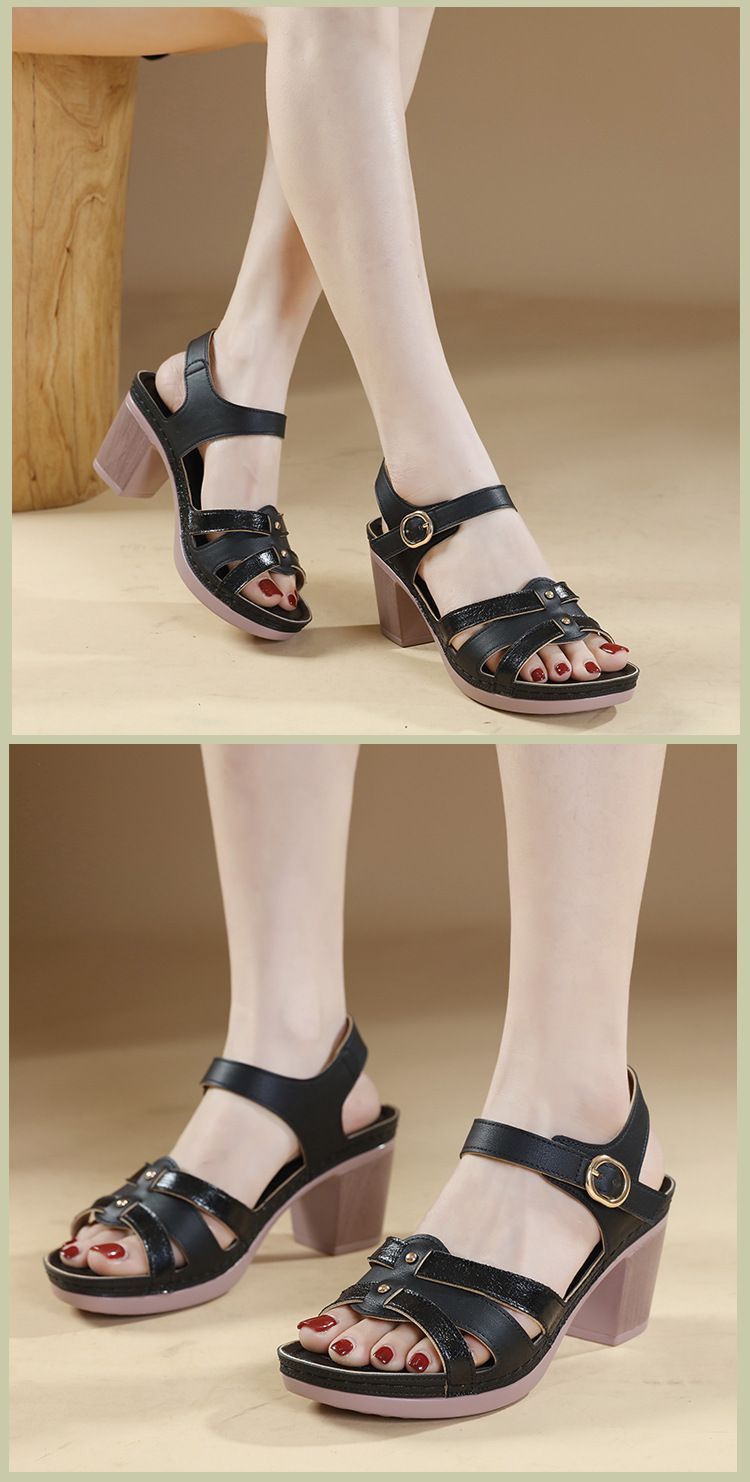 HX1123-7 Estate 2024 Sandali da spiaggia con tacco largo e pendenze ampie, semplici ed eleganti da donna_voghion.com