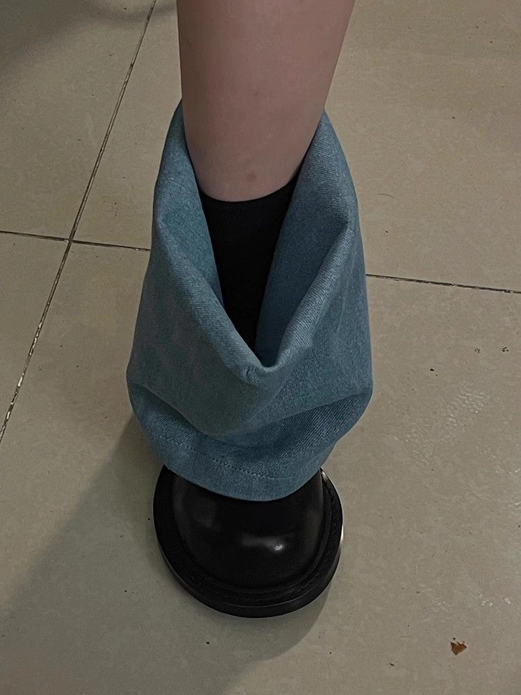 Große Größe Jeans Tube 2025 Frühjahr und Sommer Neue Runde Kopf Kurzen Absatz Schlank Mode Stiefel_voghion.com