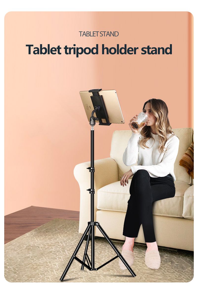 1 trépied de sol réglable pour iPad Air Pro 12,9 pouces, Mini Xiaomi 4-13 pouces_voghion.com