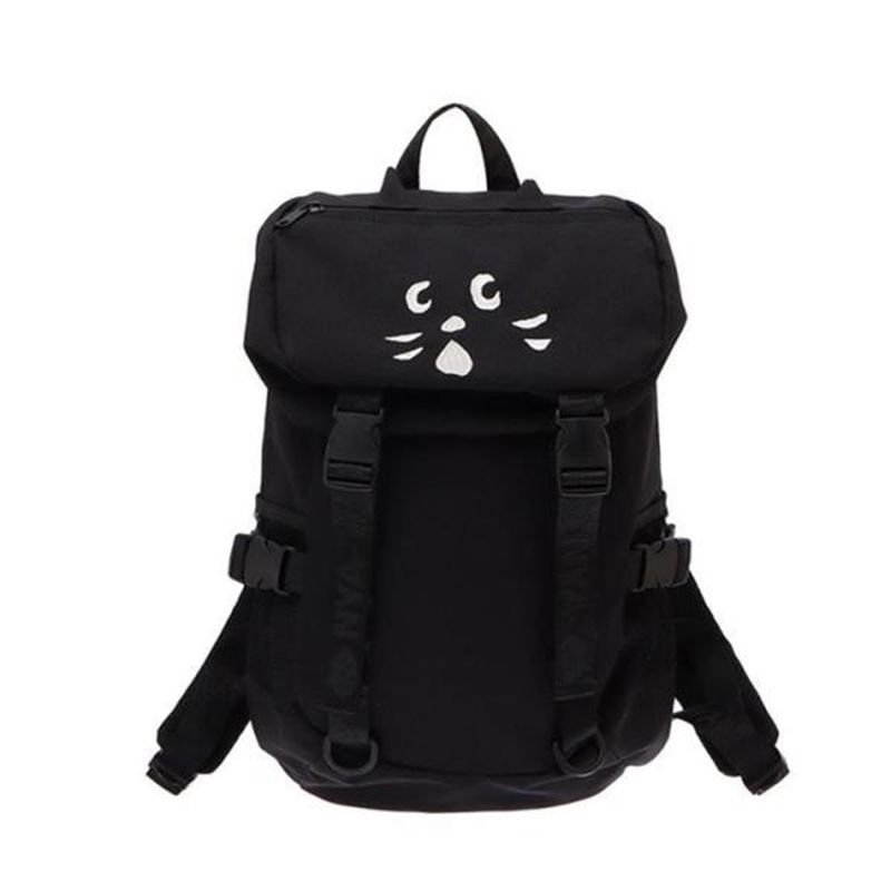 Mochila de viaje para exteriores de gran capacidad con diseño de gato, moderna y sencilla para estudiantes, para mujer._voghion.com