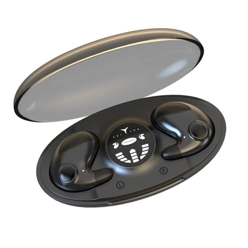 Invisible Sleep Wireless Kopfhörer TWS Bluetooth 5.3 Kopfhörer Versteckte Ohrhörer IPX5 Wasserdicht Rauschunterdrückung Sport_voghion.com
