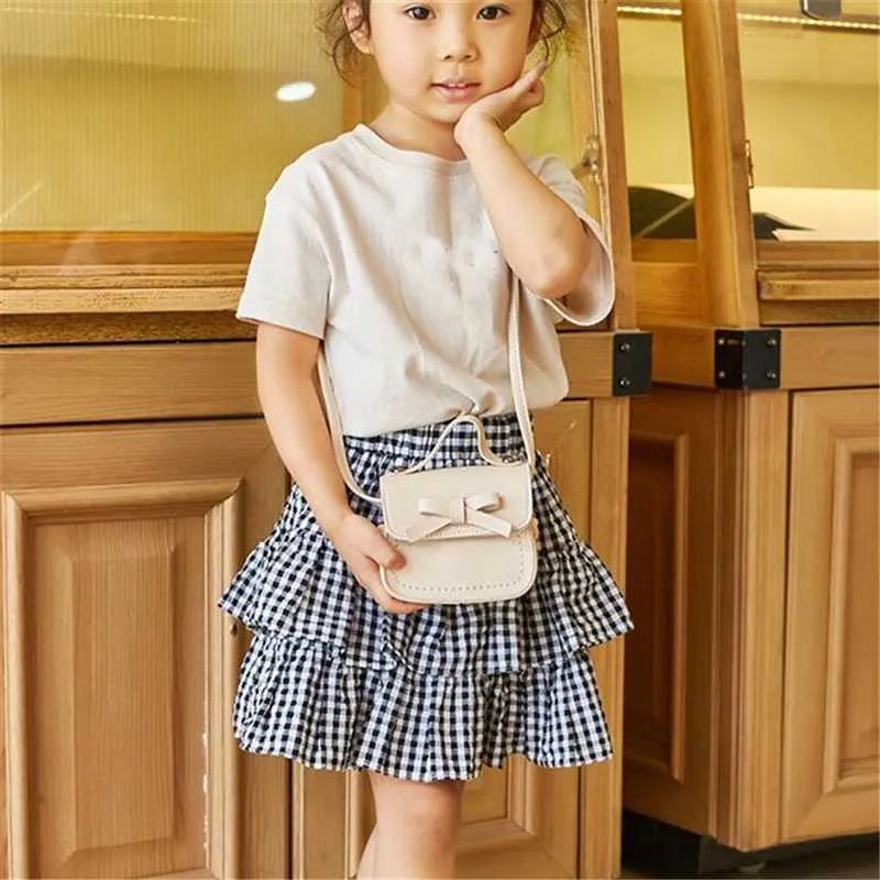 Rucksäcke Kinder Kleine Quadratische Tasche Bogen Messenger Mode Niedlich Tragbare Kleine Mädchen PU Schulter Handtaschen 220924_voghion.com