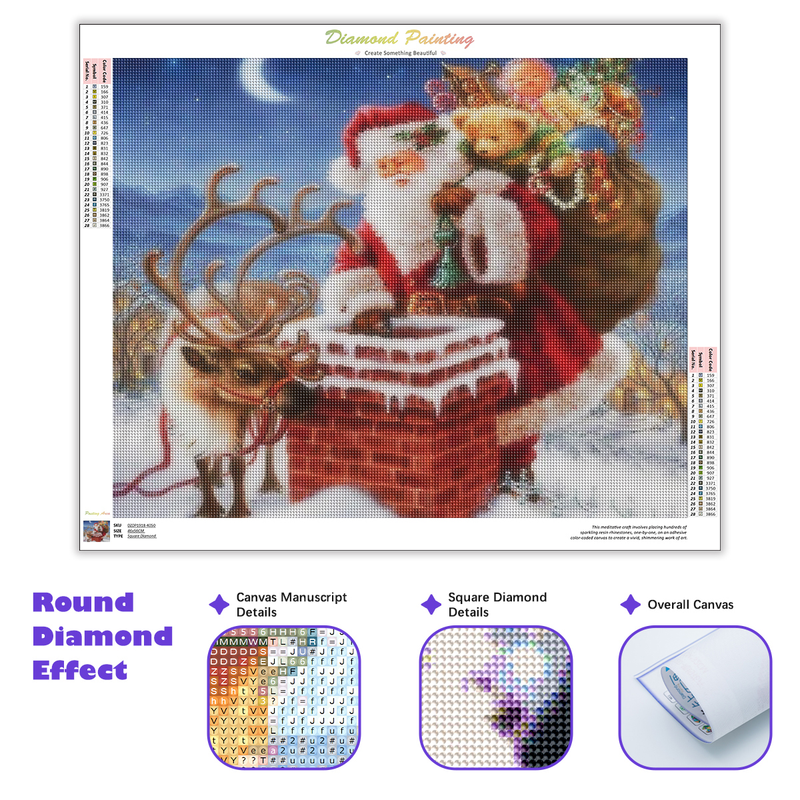 PhotoCustom 5D-Diamantgemälde zum Selbermachen, Weihnachtsmann, Diamant-Stickerei, Mosaik, Figur, Gemälde, Heimdekoration_voghion.com