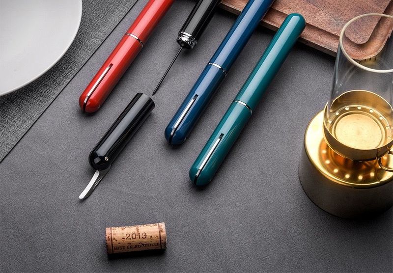 Red Air Pressure Pen-Shaped Professional Magic Corkscrew High-End Wine Opener_voghion.com