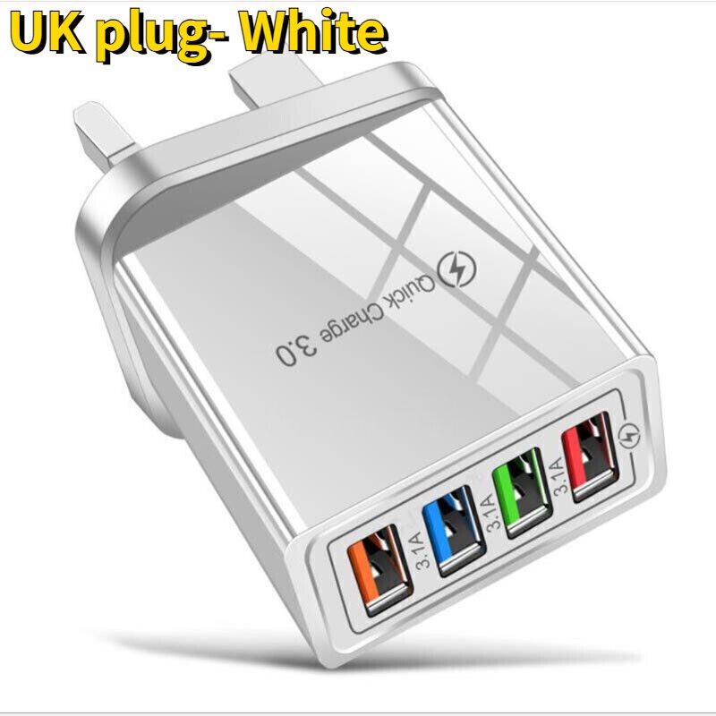 120 W 5-Port USB-C PD Schnellladegerät Stecker, 4 Port QC3.0 Wandadapter für iPhone/iPad_voghion.com