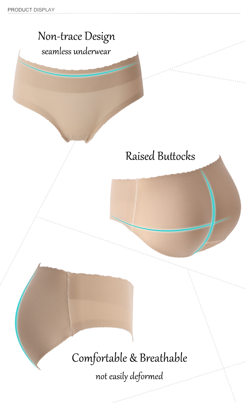 Bunda levantador shaper hip pads shapewear push up booty realçador controle calcinha invisível roupa interior falso bunda para mulher_voghion.com