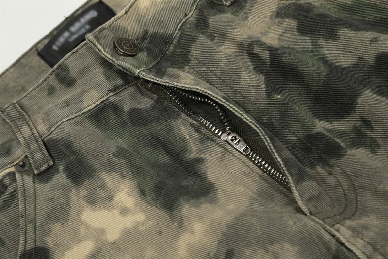 Clothing Mountain Outdoor Multi Pocket Workwear Tie Dye Camouflage Men's Trendy Functional Tactical Pants Loose Straight_voghion.com