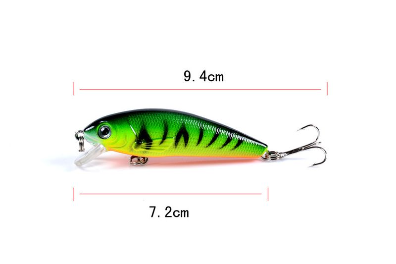Isca flutuante para peixinhos de 10 cores - isca rígida realista para pesca de robalo e lúcio - iscas de superfície de plástico ABS para água doce e salgada_voghion.com