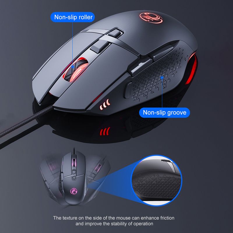 Farfi IMICE T91 Gaming Justerbar DPI-kompatibel ABS-datamus med brannknappdesign for kontor_voghion.com