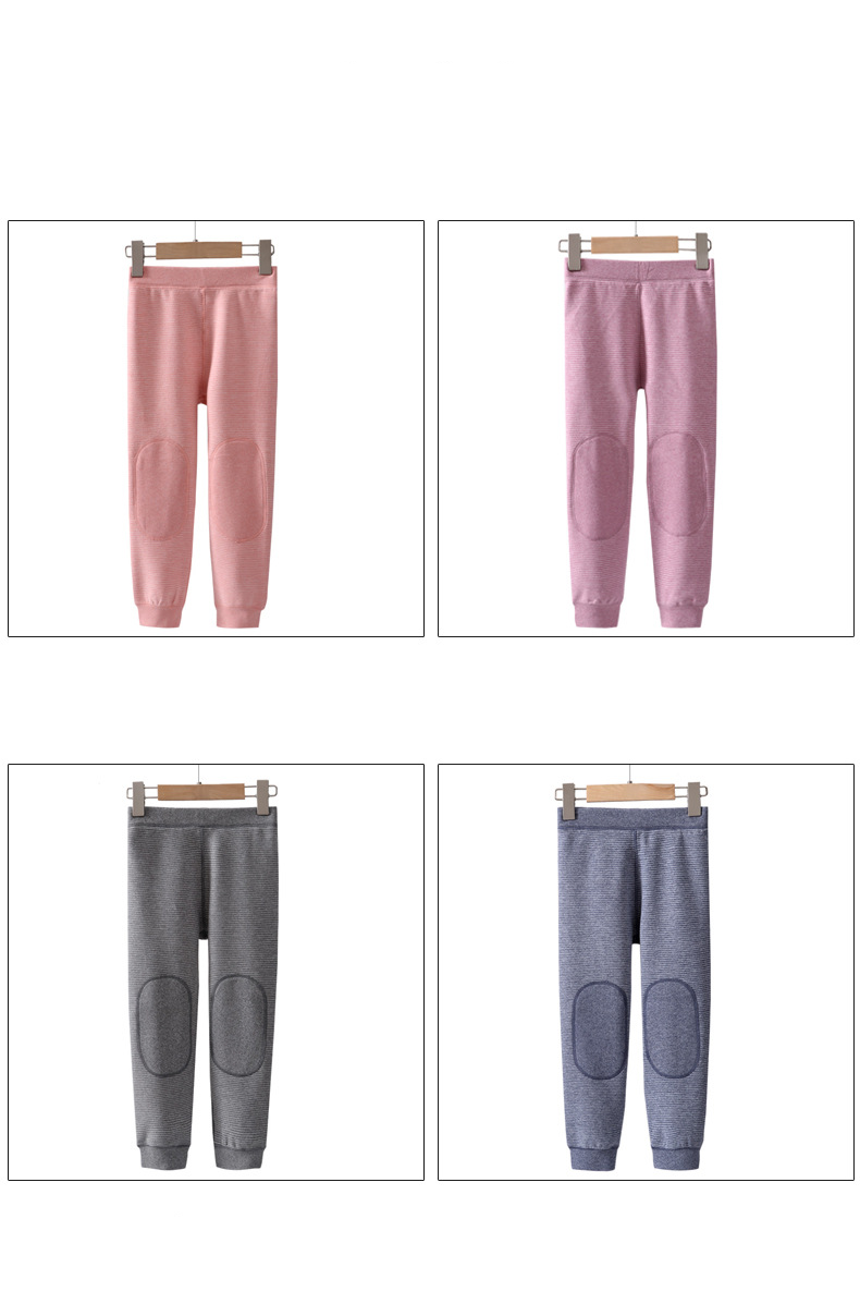 Children's Thermal Pants Double-sided Fleece Autumn And Winter Thick Long Johns For Boys And Girls Interlock Pants With Thread Inside_voghion.com