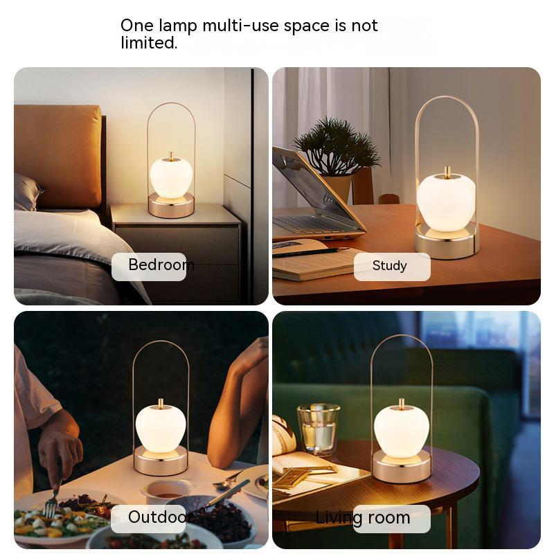 Luce notturna portatile Luce per atmosfera esterna Comoda luce da tavolo decorativa per ricarica Luce notturna regalo creativa_voghion.com