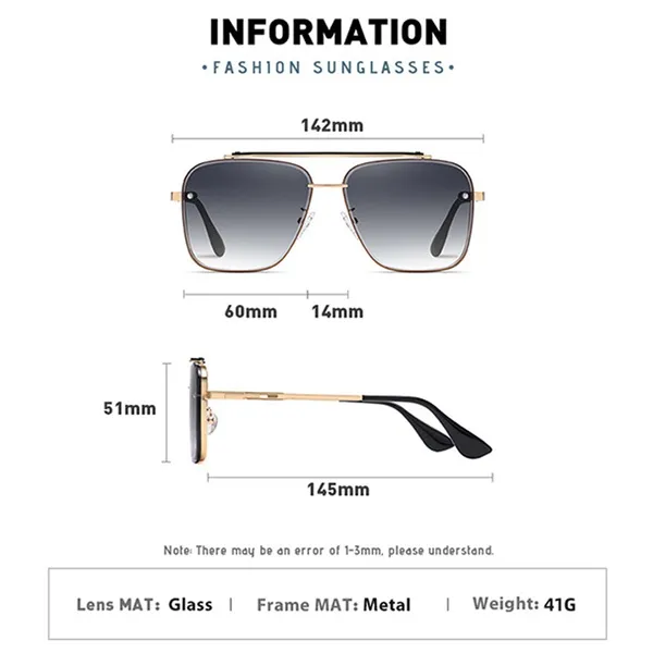 Sonnenbrillen für Herren, polarisierte Sonnenbrillen, klassische verspiegelte Sonnenbrillen für Herren, Metallrahmen, UV400-Schutz_voghion.com