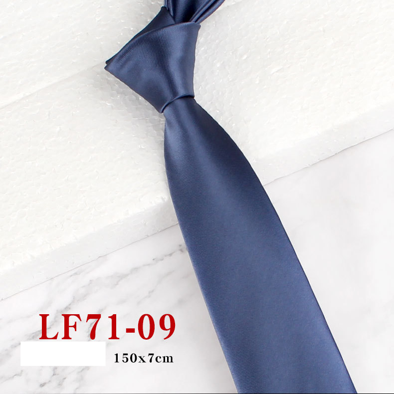 Unisex høj skudtæthed polyester ren farve slips herre festtøj håndlavet 7 cm sort sølvgrå marineblå vinrødt slips_voghion.com