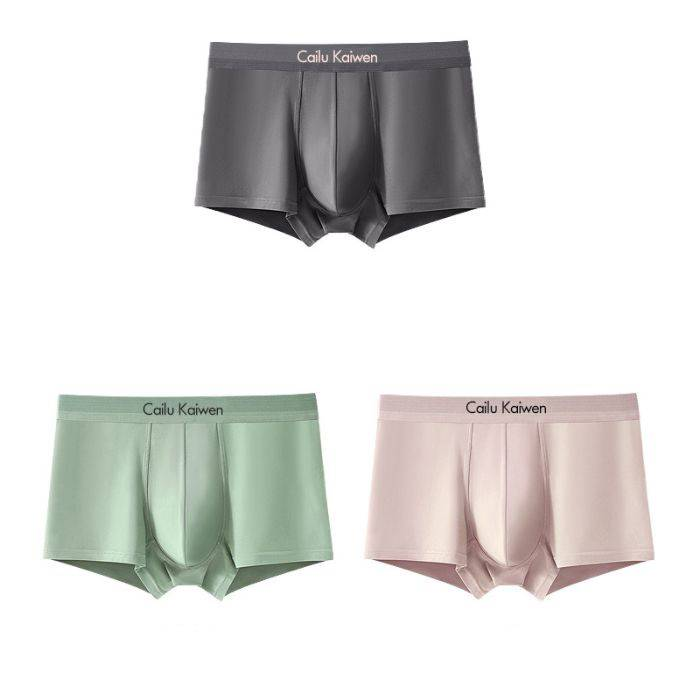 4PCS Boksarice velike velikosti brezšivne bombažne moške boksarice poletne tanke hlače velikosti L-4XL_voghion.com