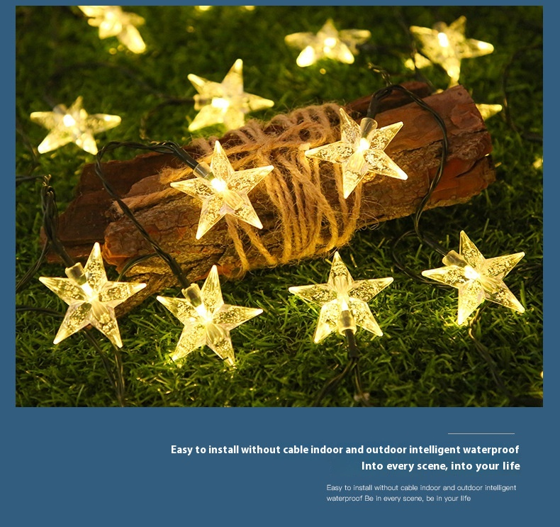 Led Solar Bubble Star Light String Led Outdoor Waterproof Courtyard Garden Star Decorative Light_voghion.com