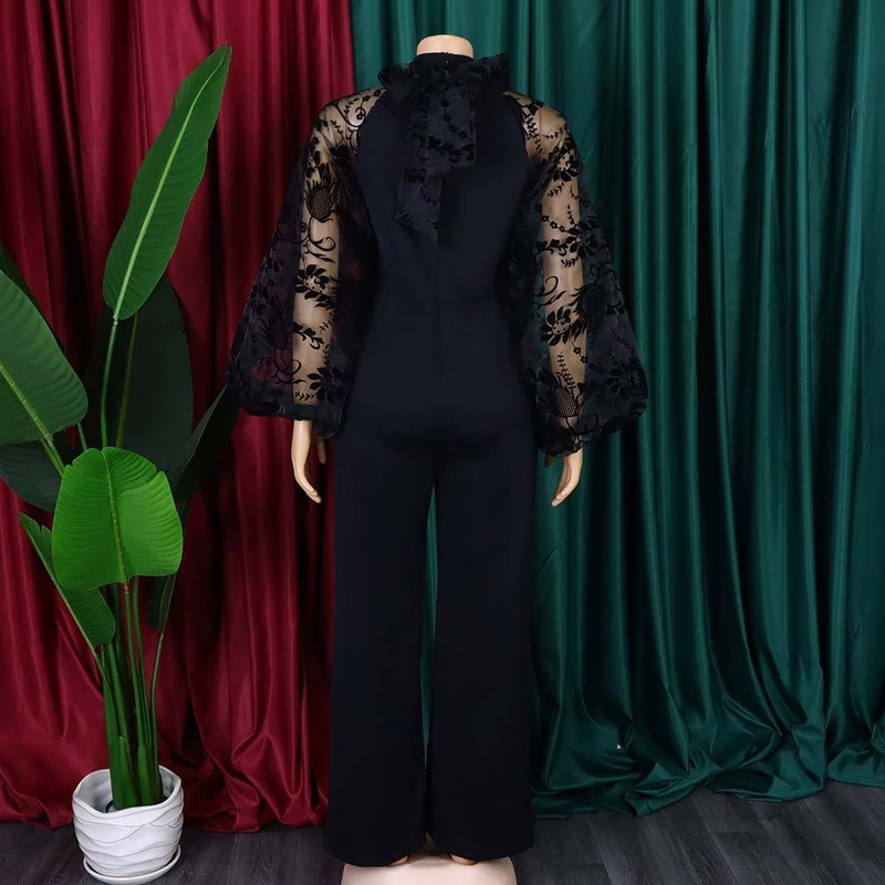 Mesh Jumpsuit Women White Overalls Party Lace Rompers New In Bodysuit One Piece Long Sleeve Summer Long Pants Y2k Spring Work_voghion.com