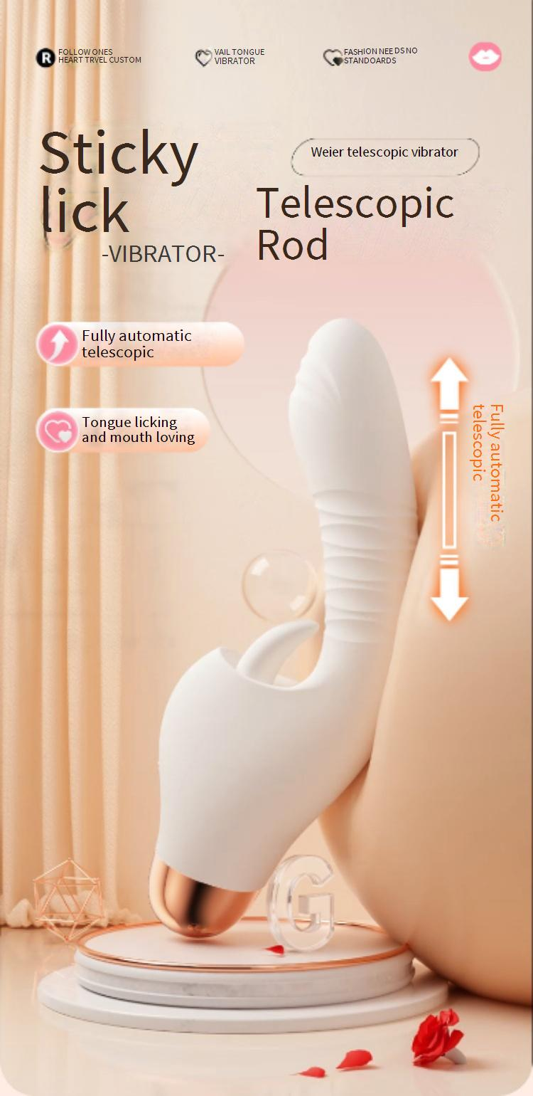 Seksa preces ROSELEX Lawrenceville Mēles laizīšanas nūja Vibrācijas teleskopiskā masāžas nūja Sieviešu masturbators Licking Special_voghion.com