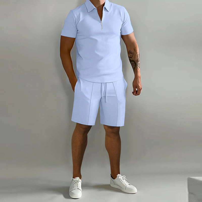 Neu Sommer männer Casual Lose Kurzen ärmeln Kurze-shorts Sportswear Set_voghion.com