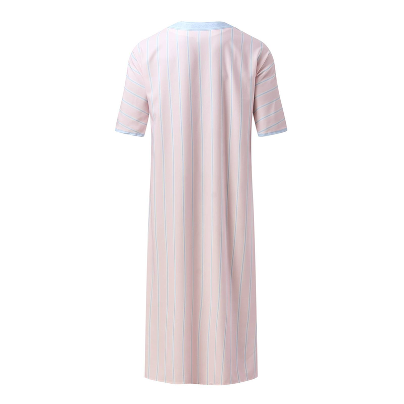 2025 New Short-sleeved Arab Ethnic-style Men's V-neck Printed Muslim Robe_voghion.com