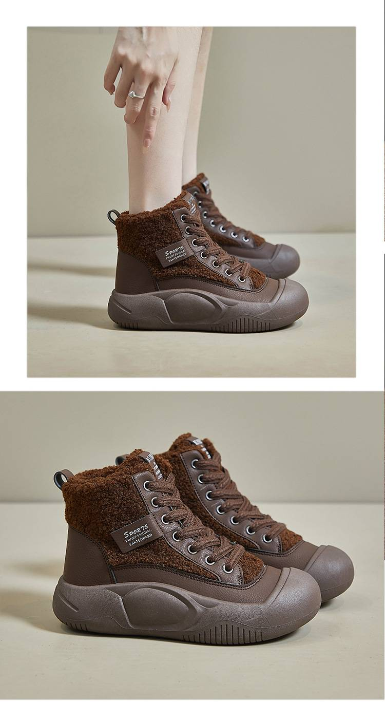 Neue Damenschuhe im koreanischen Stil mit dicken Sohlen und zusätzlichem Fleece für den Winter_voghion.com