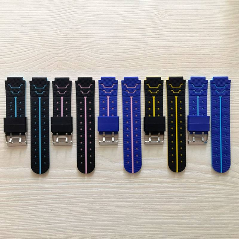 Universal Silicone Watch Bands For Kids – Soft, Adjustable Replacement Straps (12mm Flat Connector) – Pink & Blue Options_voghion.com