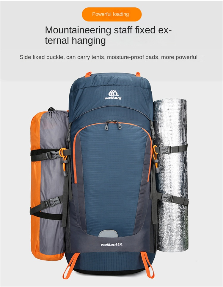 NOKO-bergrugzakken, buitensportrugzakken, nylon wandel- en kampeerrugzakken, 55+10L_voghion.com