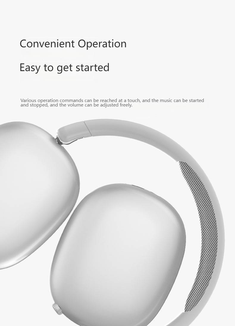 Wireless Bluetooth Headphones Over-Ear, Lightweight Comfort, 50-Hour Playtime, Hi-Fi Stereo Sound, Built-in Mic, Foldable Design For Travel_voghion.com