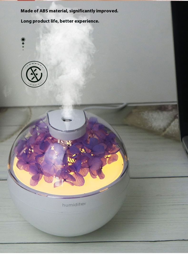 Ultrasonic Humidifier - USB-Powered Mini Air Moisturizer For Home, Car & Office, 0.5L Tank With 2-8H Timer, Auto Shut-Off & Color-Changing LED_voghion.com