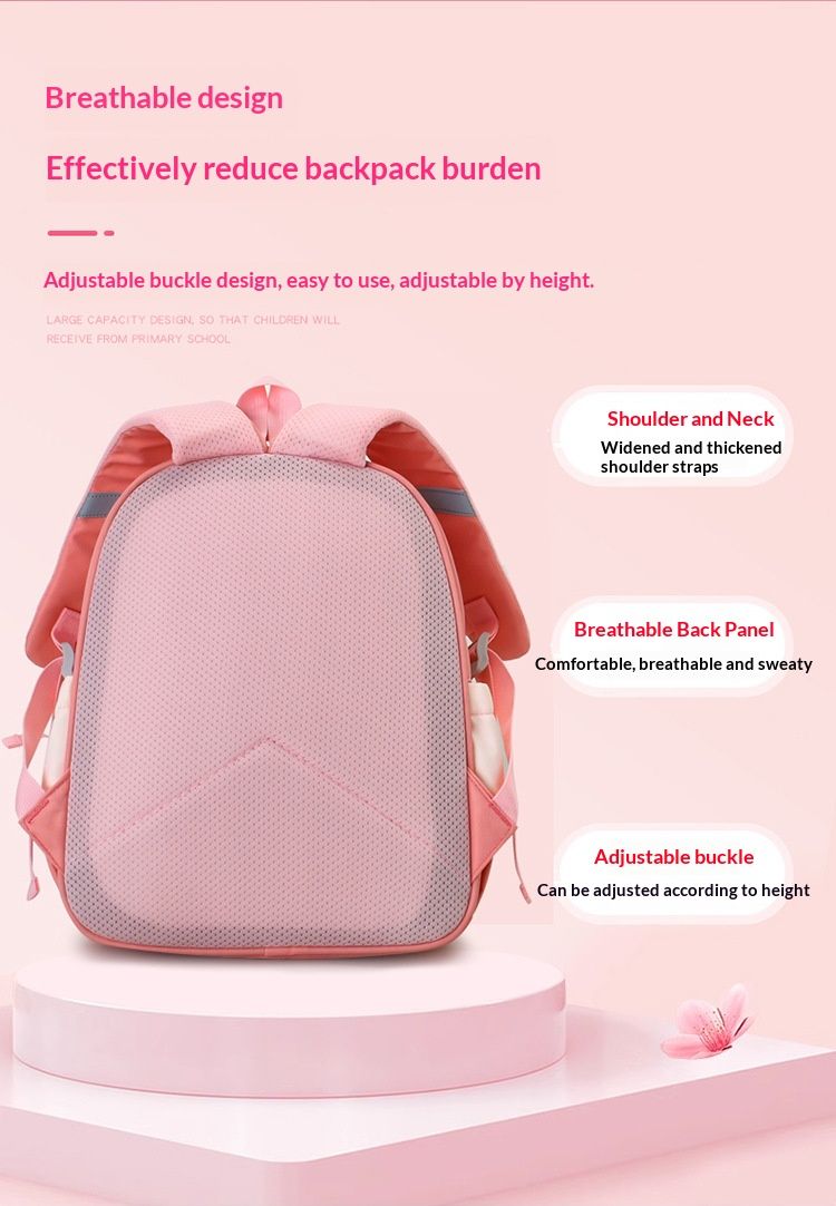 Ergonomic Kids Backpack For Ages 3-6 – Lightweight School Bag With Padded Straps & Cartoon Prints (Pink/Lavender/Blue/Brown)_voghion.com