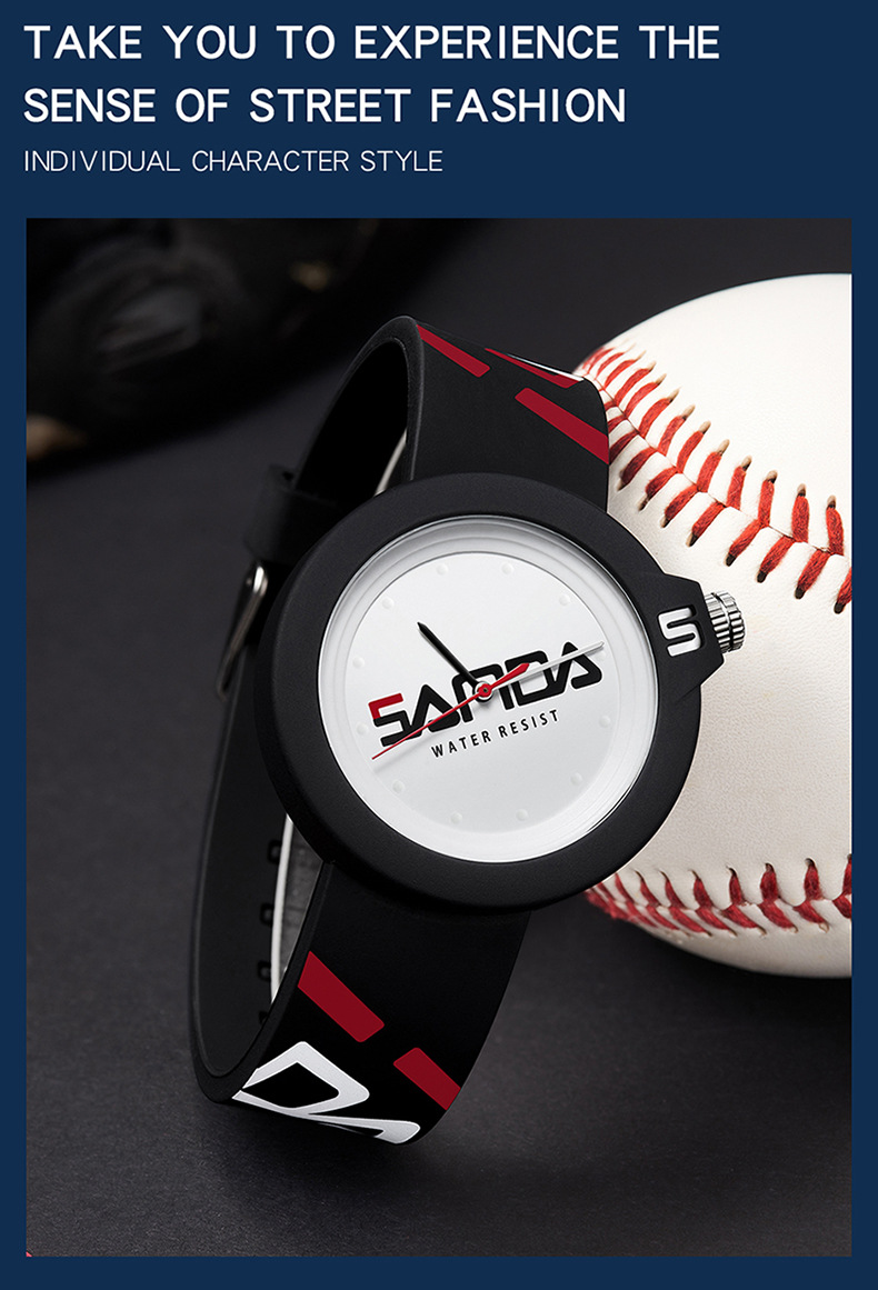 Sanda New 3201 Silicone Tape Male Female Student Trendy, Cool, Simple and Personalized Children's Quartz Watch_voghion.com