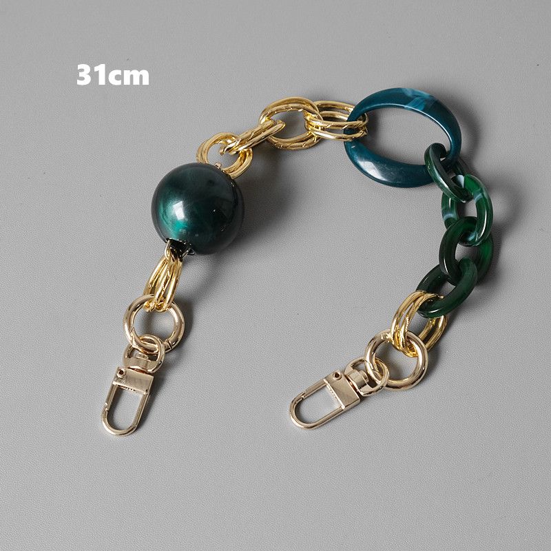 Clear Sweet Baroque Acrylic Resin Vintage Bag Handheld Short Decorative Chain_voghion.com