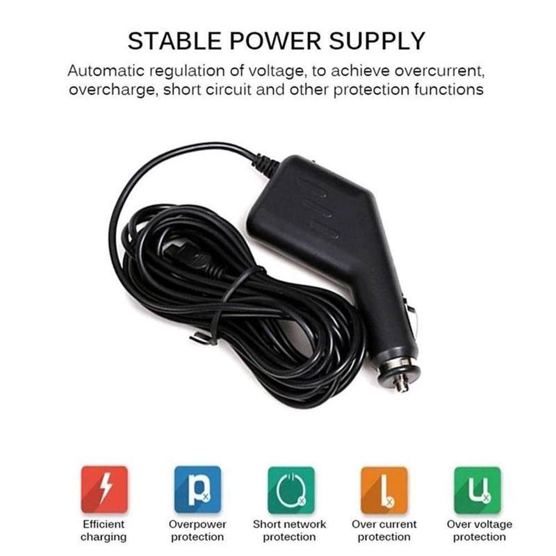 5V gebogen mini-USB-oplaadpoort voor auto-DVR, camera, GPS-recorder_voghion.com