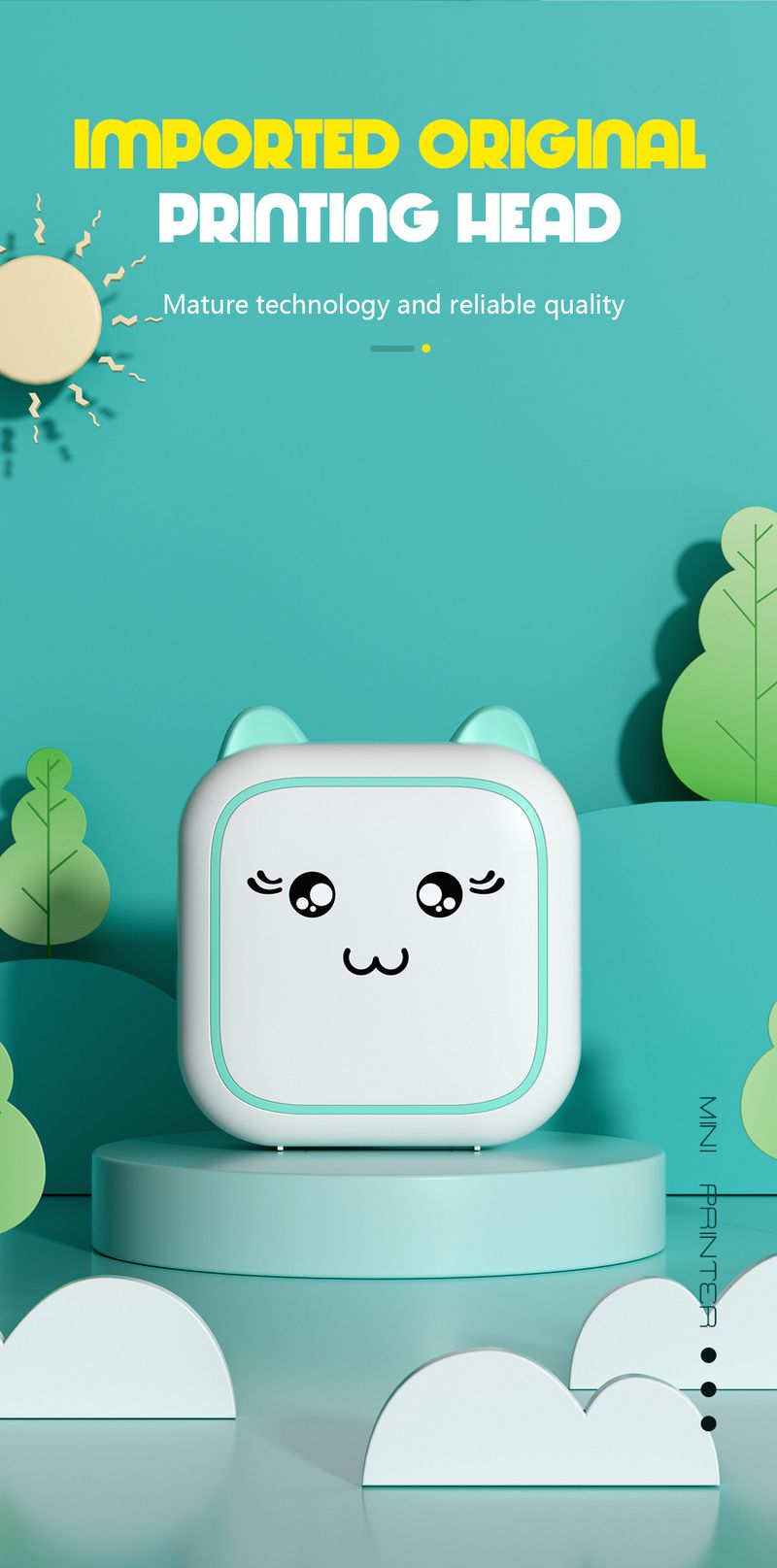 New mini printer portable small household can be connected to mobile phone Bluetooth photo label printer_voghion.com