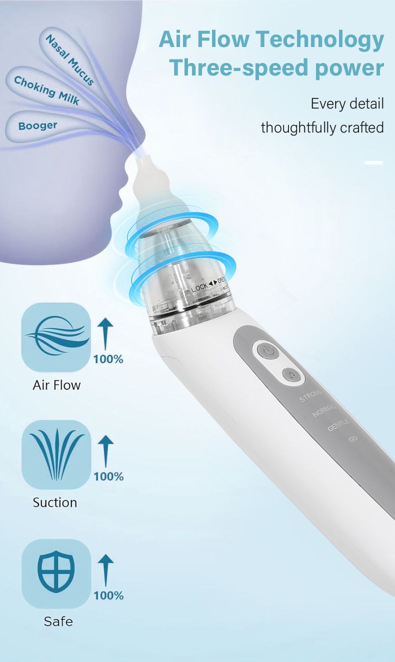 Aspirateur nasal électrique multifonctionnel pour nouveau-né, nettoyeur nasal portatif à haute puissance d'aspiration._voghion.com