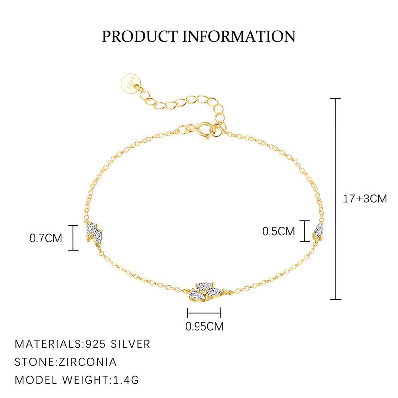 Bracelet tendance en argent pur S, polyvalent, géométrique, en forme d'étoile à cinq branches, serti de diamants, style français clair._voghion.com