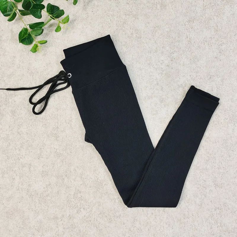 Colanți sport pentru femei, fără sudură, cu nervuri, pentru yoga, sport ..._voghion.com
