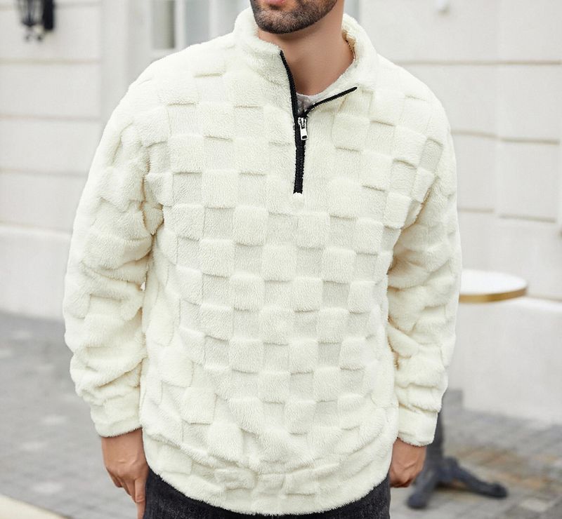 Leichtes Herren-Kapuzensweatshirt mit halbem Reißverschluss, lässiger Langarmpullover für Herbst und Winter, atmungsaktiv und bequem, schmale Passform, einfarbig_voghion.com