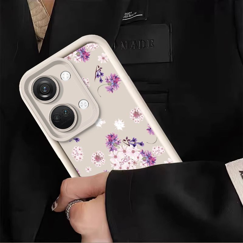 Rustikale kleine Blume für OnePlus Nord N30 12 11 8T 4 Nor D CE3 4 Lite 12R 11R 10R CE 5G N Ord2 Schwarze weiche Silikon-Telefonhülle_voghion.com