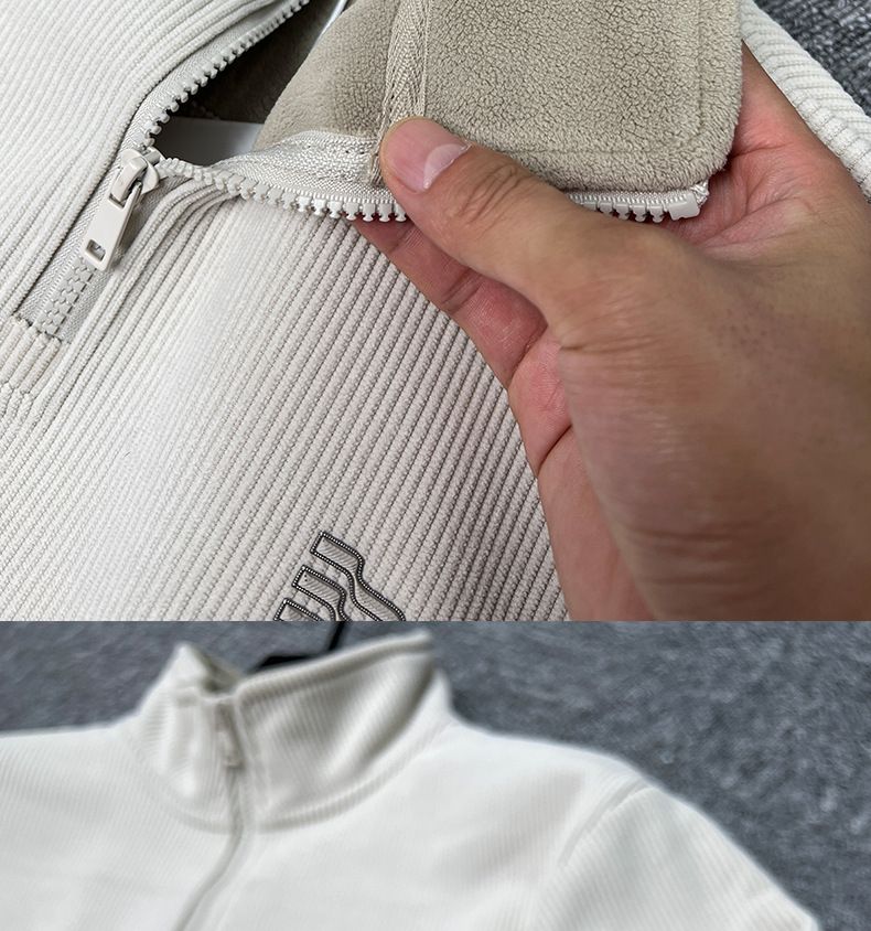 Herren-Sweatshirt mit Reißverschluss und Sherpa-Futter – Thermo-Halbrollkragenpullover für den Winter mit ultraweicher Fleece-Innenseite, Langarm-Oberteil aus dicker Viskosemischung_voghion.com
