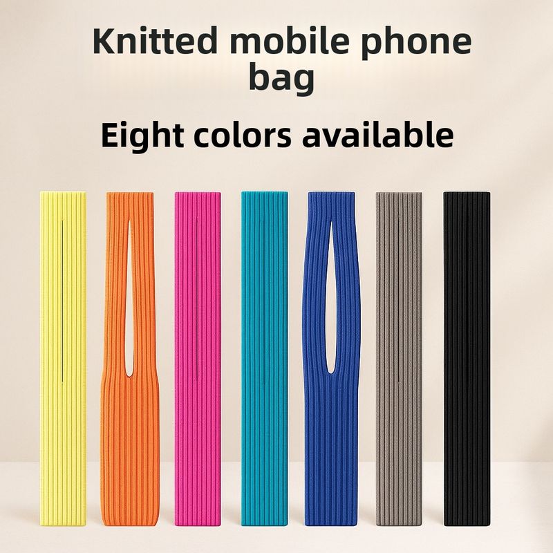 Pocket Bag Short 40CM Fashion Trendy Accessory High-end A Pple Knitted Phone Pouch With Tag_voghion.com